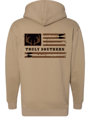Buck Horn Flag Hoodie